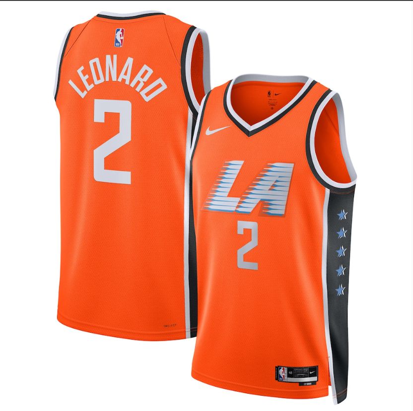 Men Los Angeles Clippers #2 Leonaro Orange Nike City Edition Season 2026 NBA Jersey